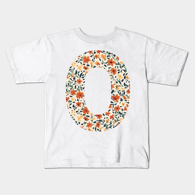 A vintage flower pattern filling the letter o Kids T-Shirt by Studio468